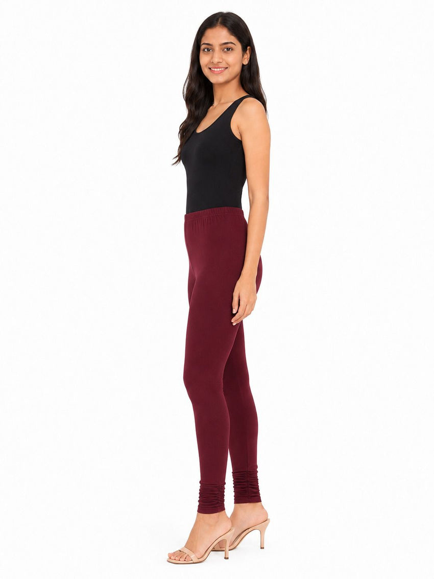 Dhanz churidar BURGUNDY view 3