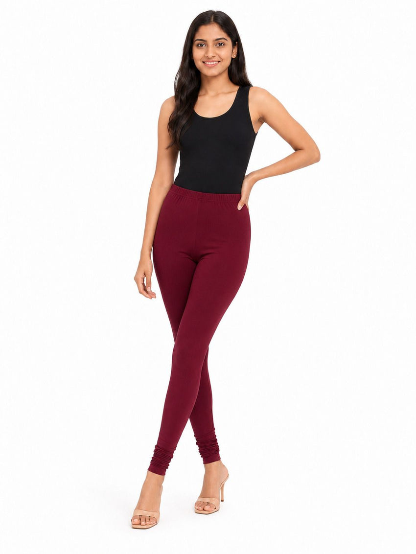 Dhanz churidar BURGUNDY view 4