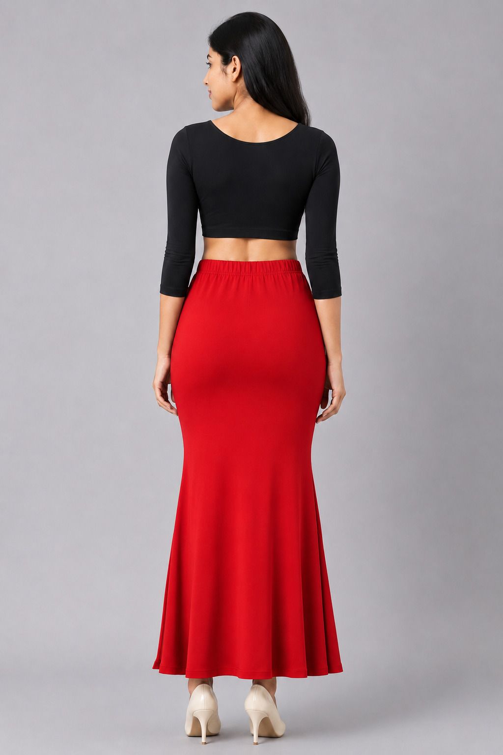 Red fish cut shapewear back view