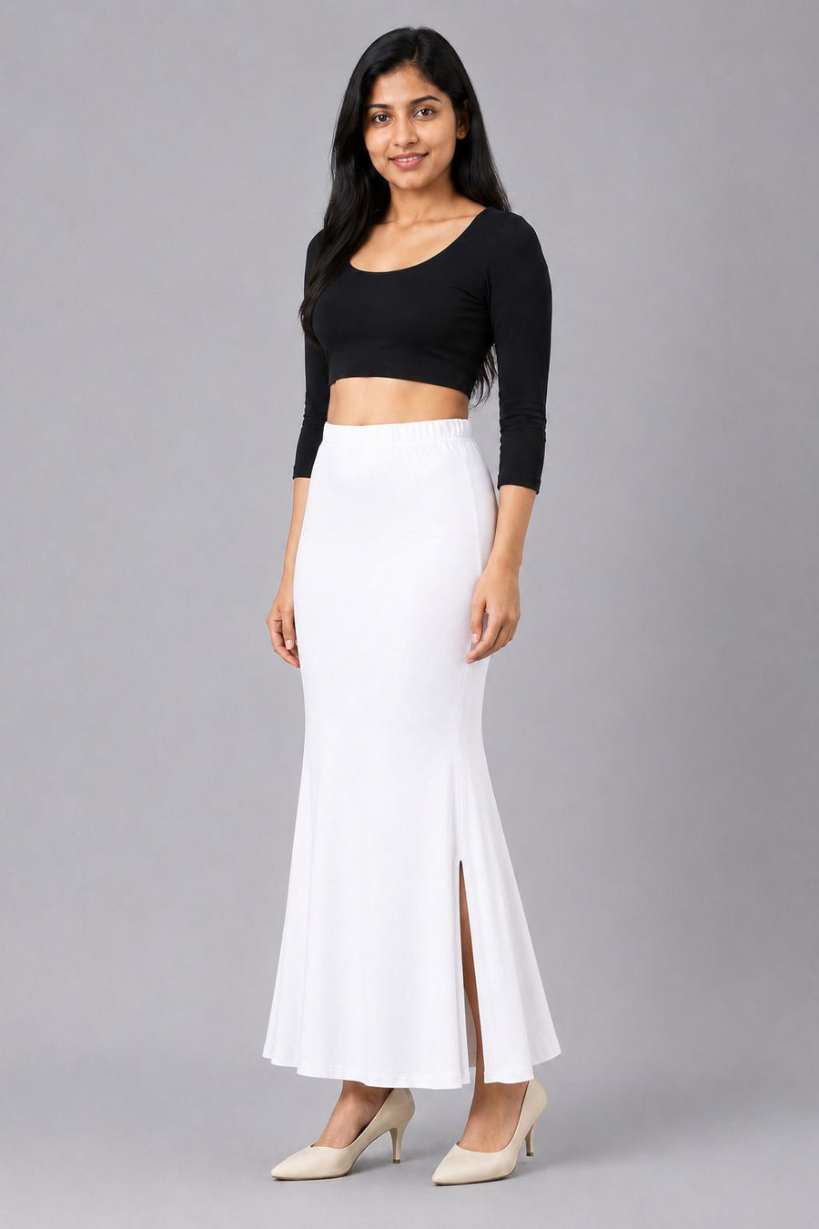 White fish cut shapewear side view