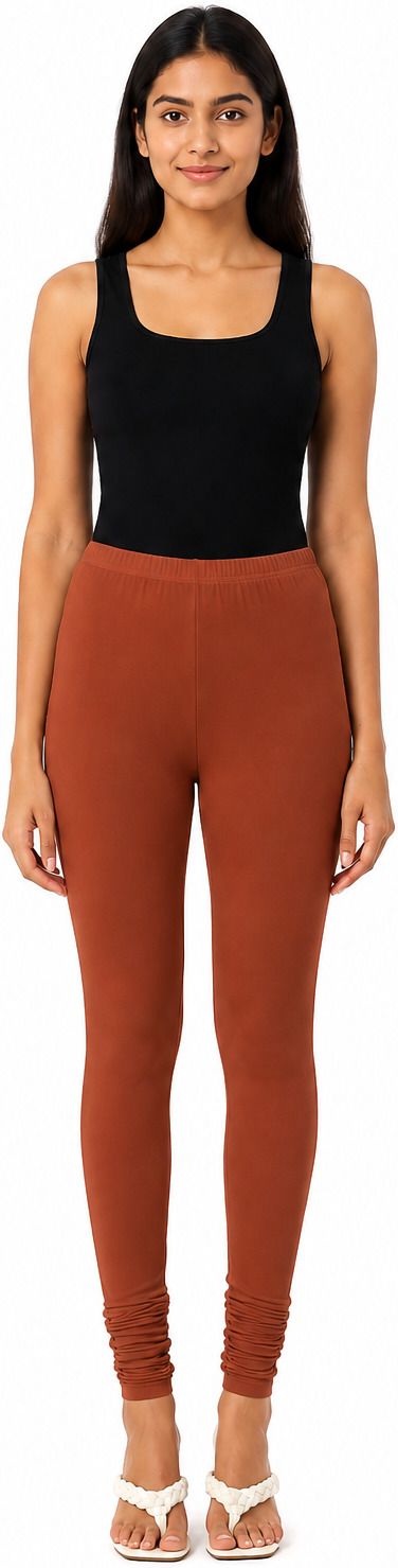 Dhanz churidar RUST BROWN view 1