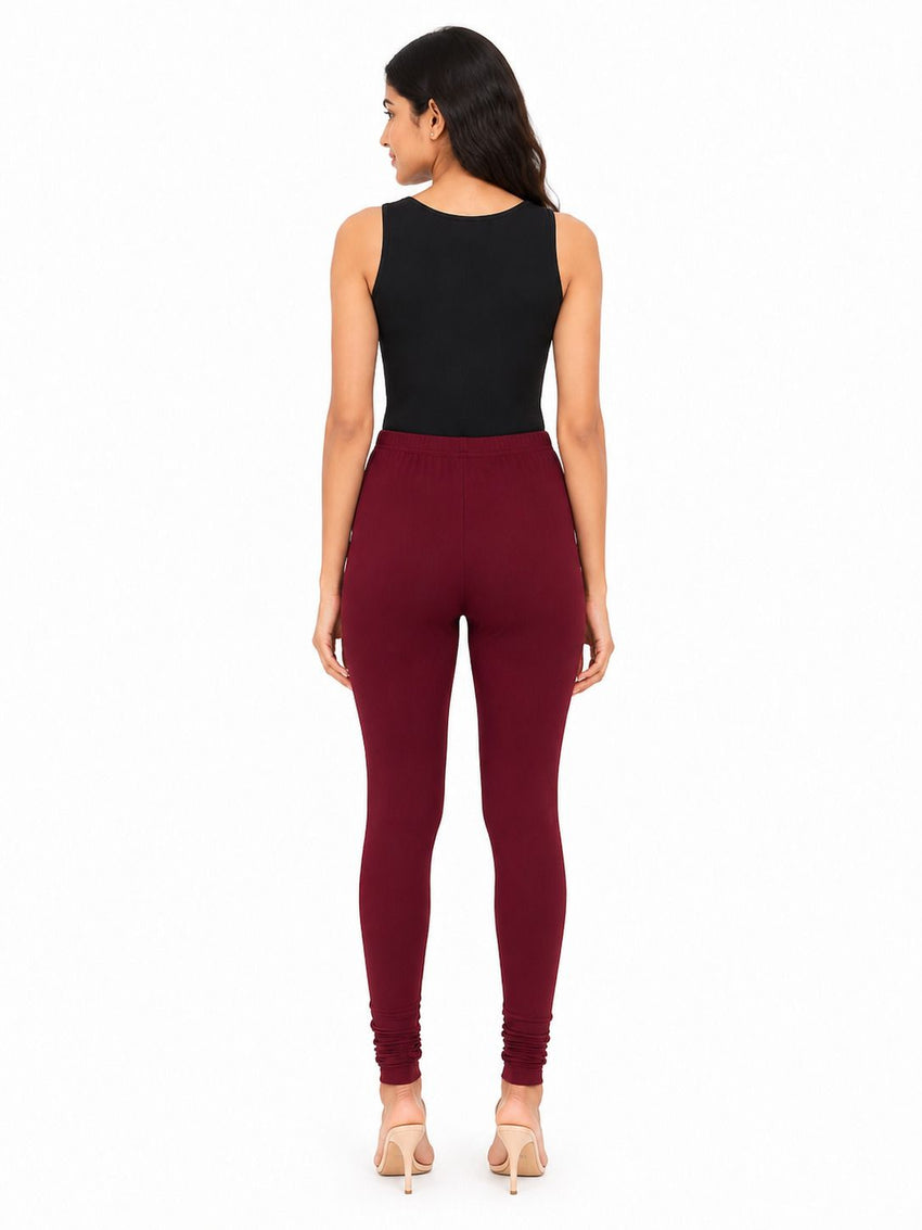 Dhanz churidar BURGUNDY view 2