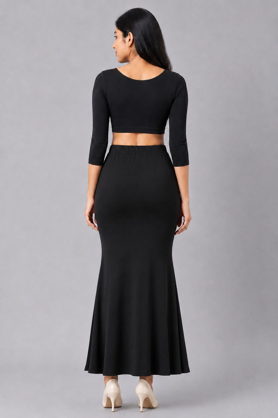 Black fish cut shapewear back view