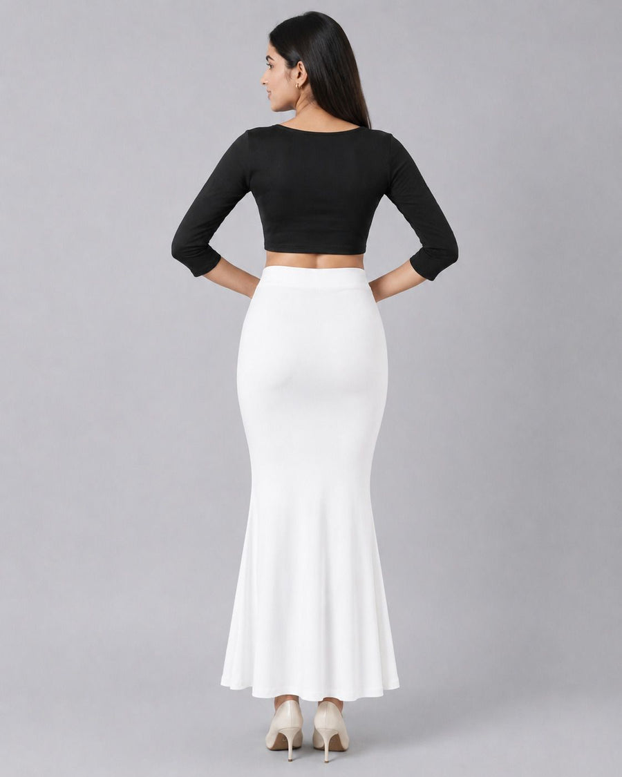 White fish cut shapewear back view