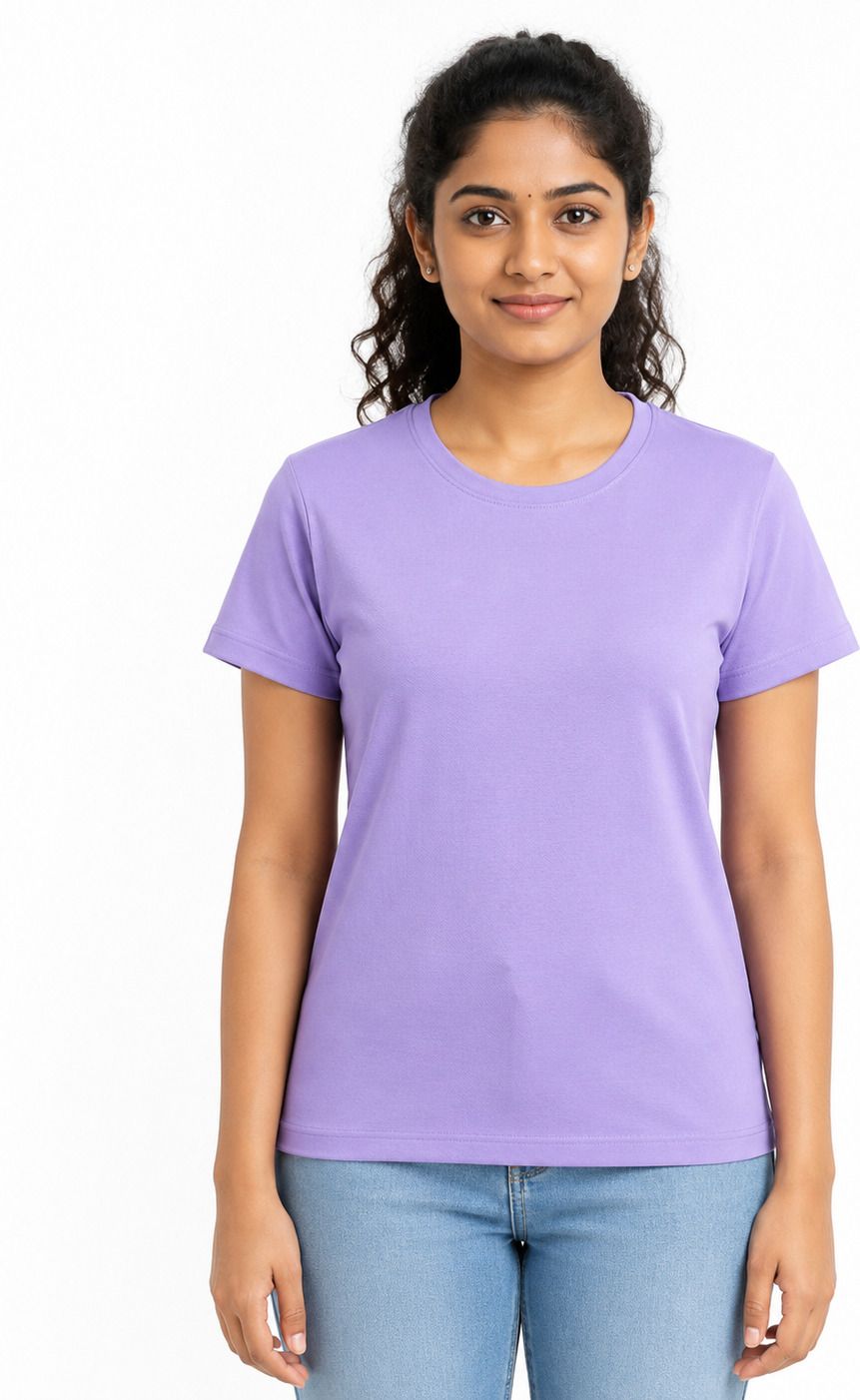 Dhanz Crepe Lavender front view
