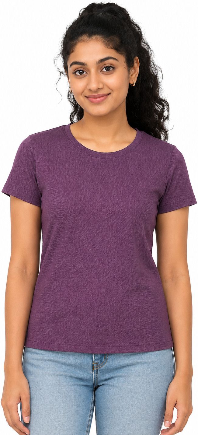 Dhanz Crepe Purple front view