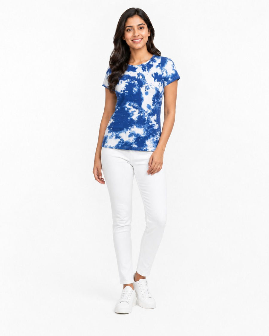 Dhanz Tie Dye Navy Blue front view