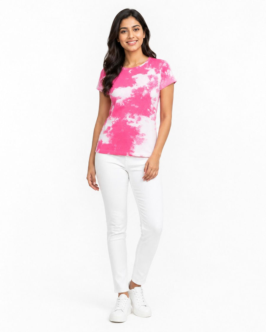 Dhanz Tie Dye Pink front view