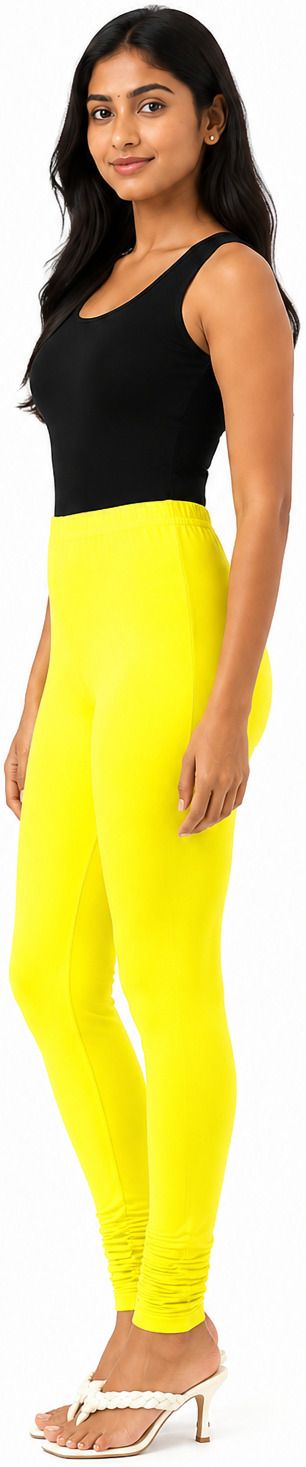 Dhanz churidar LEMON YELLOW view 3