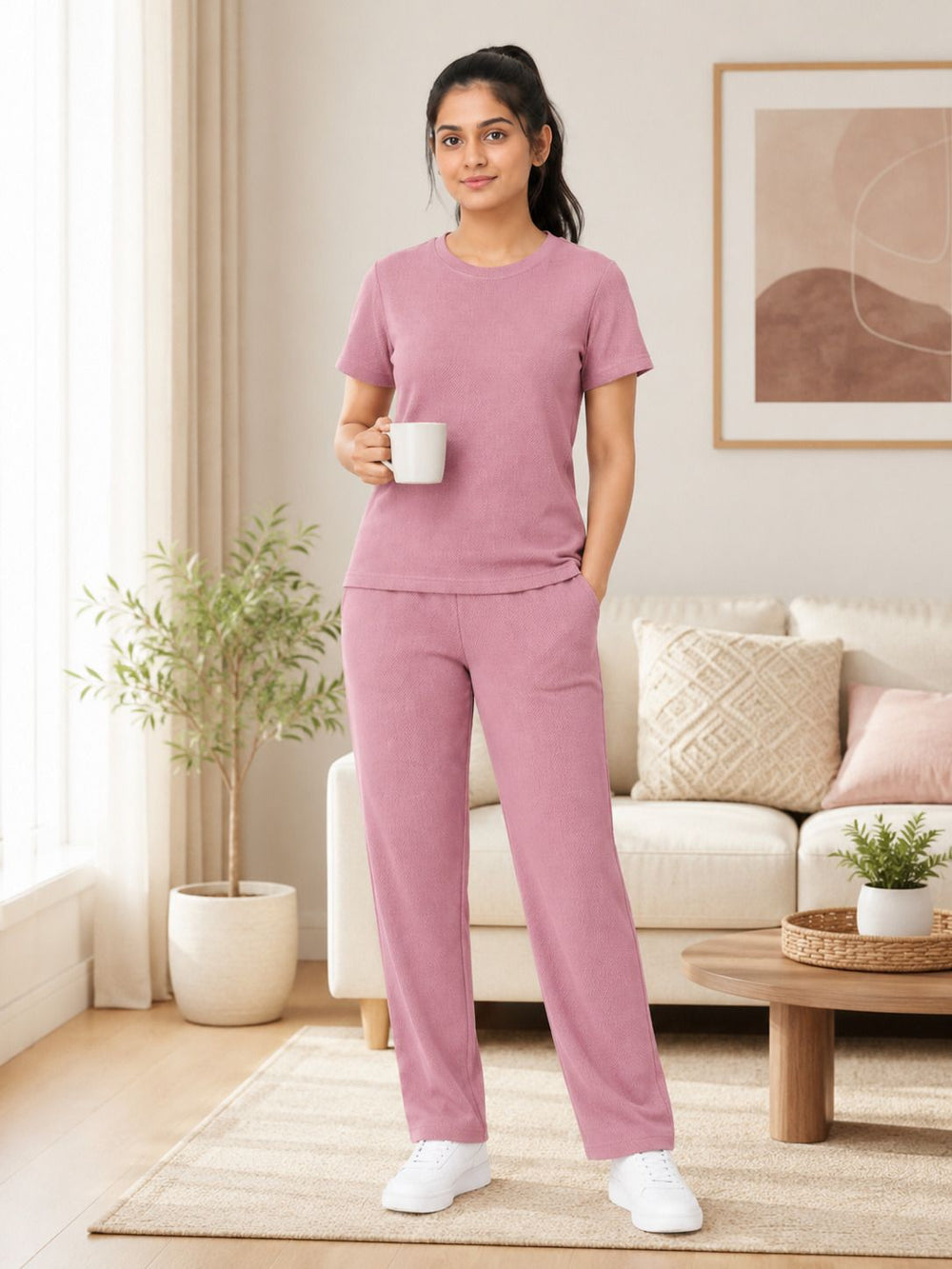 Dusty Rose night suit additional view 5