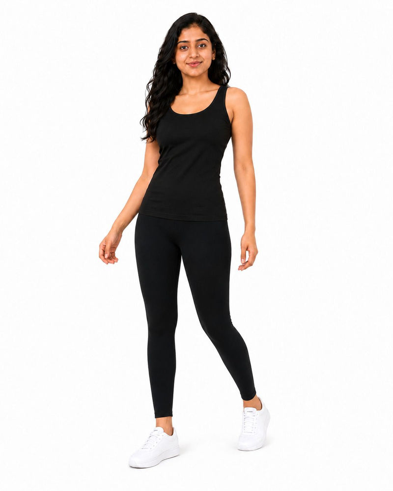 BLACK ankle leggings