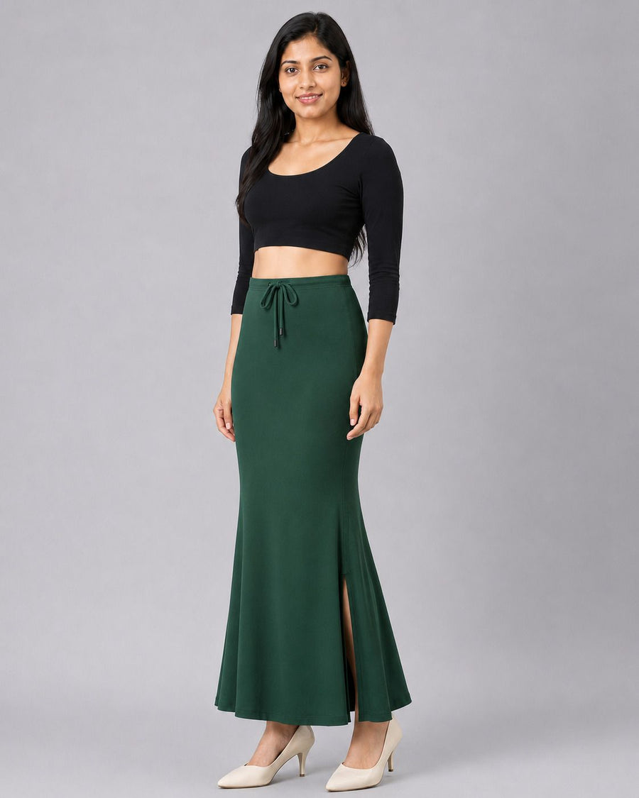 Bottle Green fish cut shapewear side view
