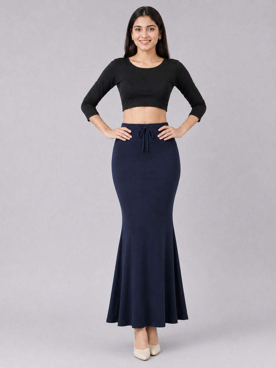 Fish cut shapewear skirt in Navy