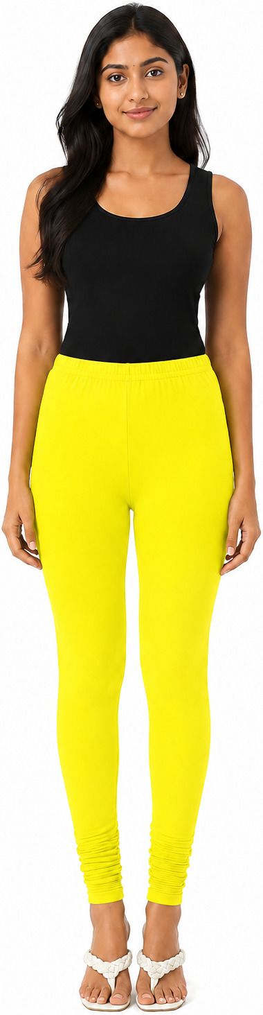 Dhanz churidar LEMON YELLOW view 1