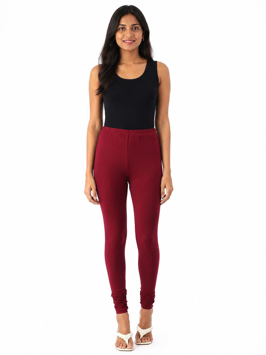 Dhanz churidar RED MAROON view 1