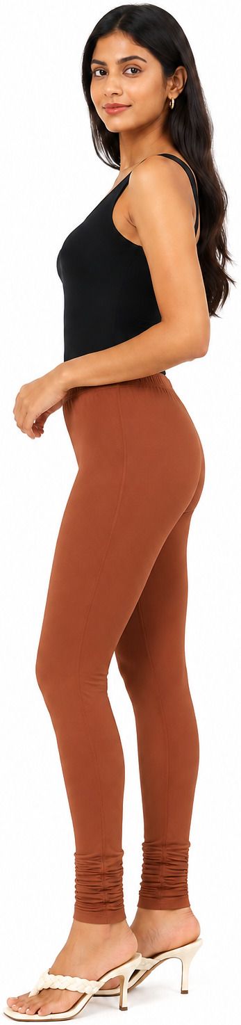 Dhanz churidar RUST BROWN view 3