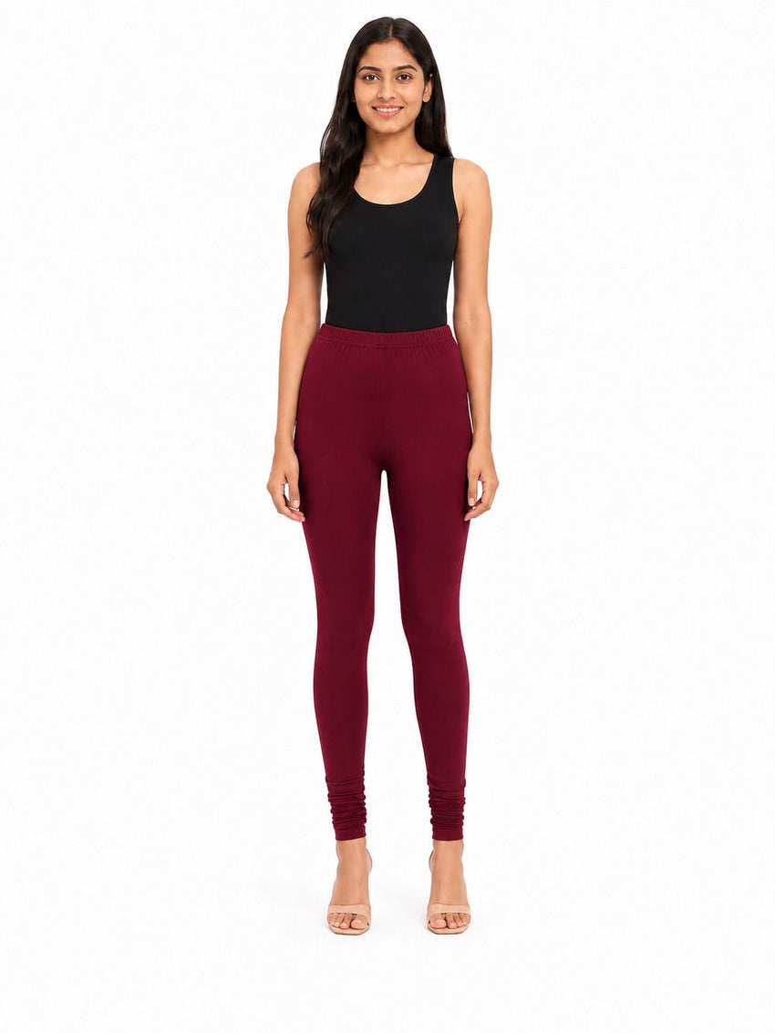 Dhanz churidar BURGUNDY view 1