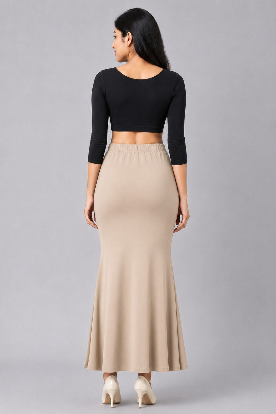 Beige fish cut shapewear back view