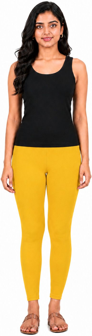 YELLOW ankle leggings